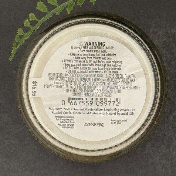 BBW Marshmallow Fireside Bath & Body Works Mason Jar Single Wick Candle - Picture 10 of 10